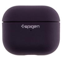 Чехол футляр для наушников AirPods 4 Spigen Ring Leather Armor Purple