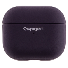 Чехол футляр для наушников AirPods 4 Spigen Ring Leather Armor Purple