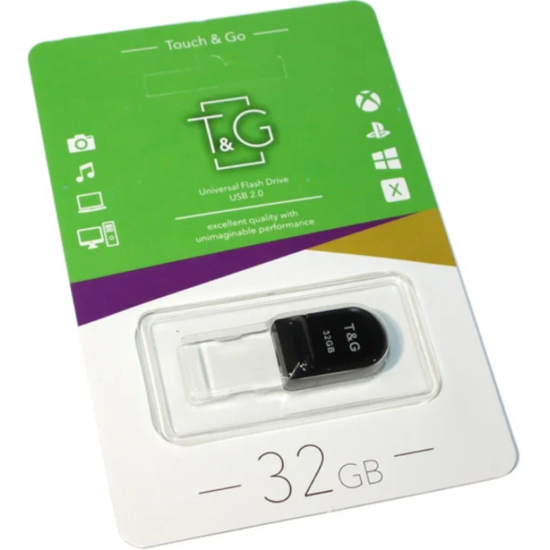 USB Flash T&G TG010 32Gb коротка 2.0 Black