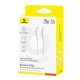 Кабель USB-C to Lightning Baseus Silky Series PD 20W 2m Белый