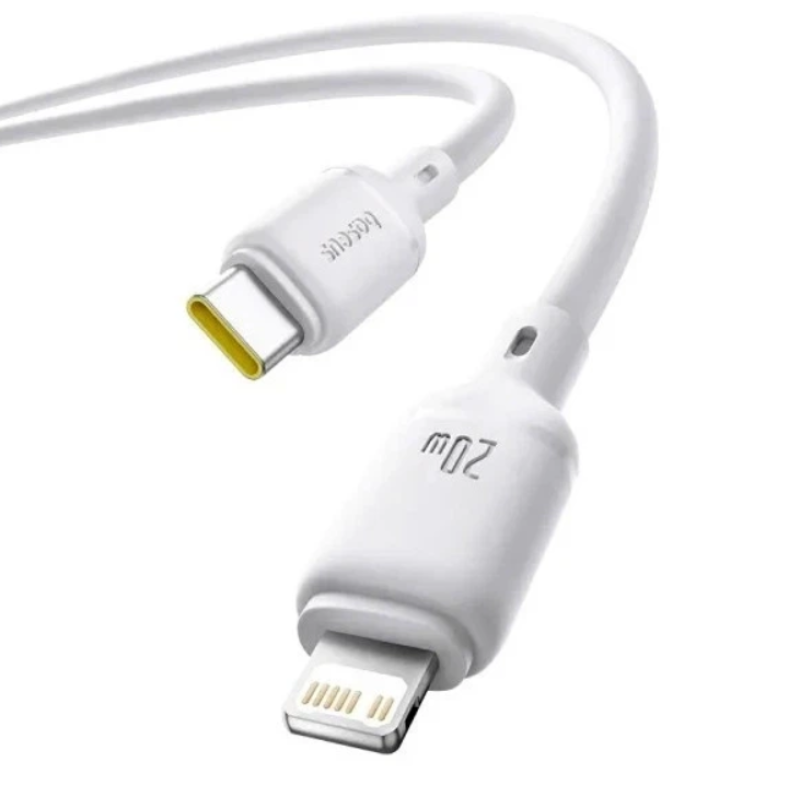 Кабель USB-C to Lightning Baseus Silky Series PD 20W 2m Белый