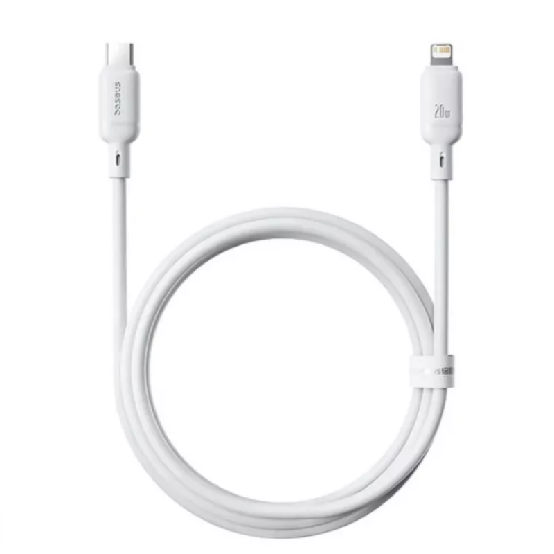 Кабель USB-C to Lightning Baseus Silky Series PD 20W 2m Белый
