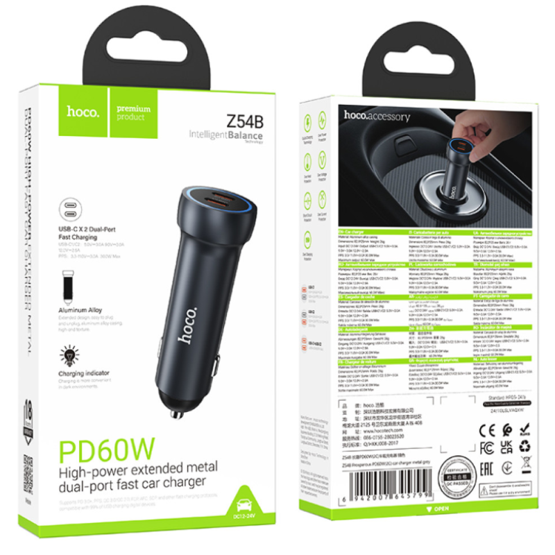 АЗП Hoco Z54B Prosperous PD60W