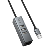 USB Hub Hoco HB1D (4 USB+Ethernet, 100 см)