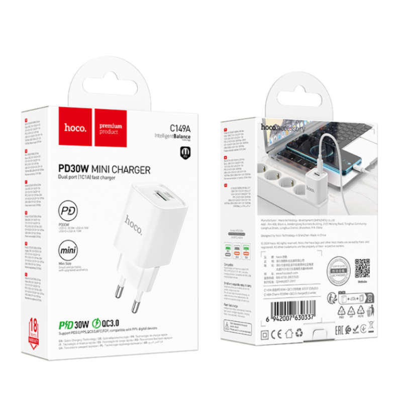 МЗП Hoco C149A Charm PD30W+QC3.0