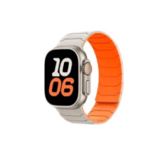 Ремешок Hoco WA39 Flexible series (магнитный, силиконовый) (38,40,41mm) Бежево-оранжевый