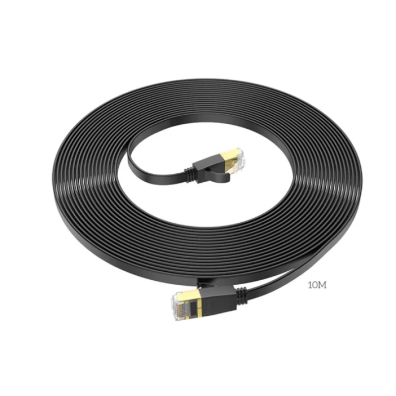 Патч корд (сетевой кабель) плоский Hoco US07 CAT6 10m