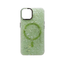 Чехол накладка Luxury Marble iPhone 15 Green
