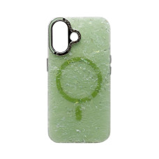 Чехол накладка Luxury Marble iPhone 16 Green