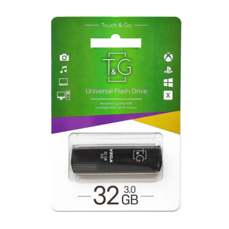 USB Flash T&G TG121 32Gb  Vega Series Black