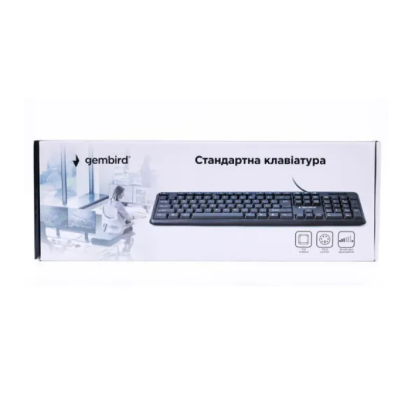 Провідна клавіатура Gembird KB-103 ENG/UA 104 клавіші