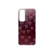 Чехол накладка Print Desing Samsung A55 Белые сердечки Rose