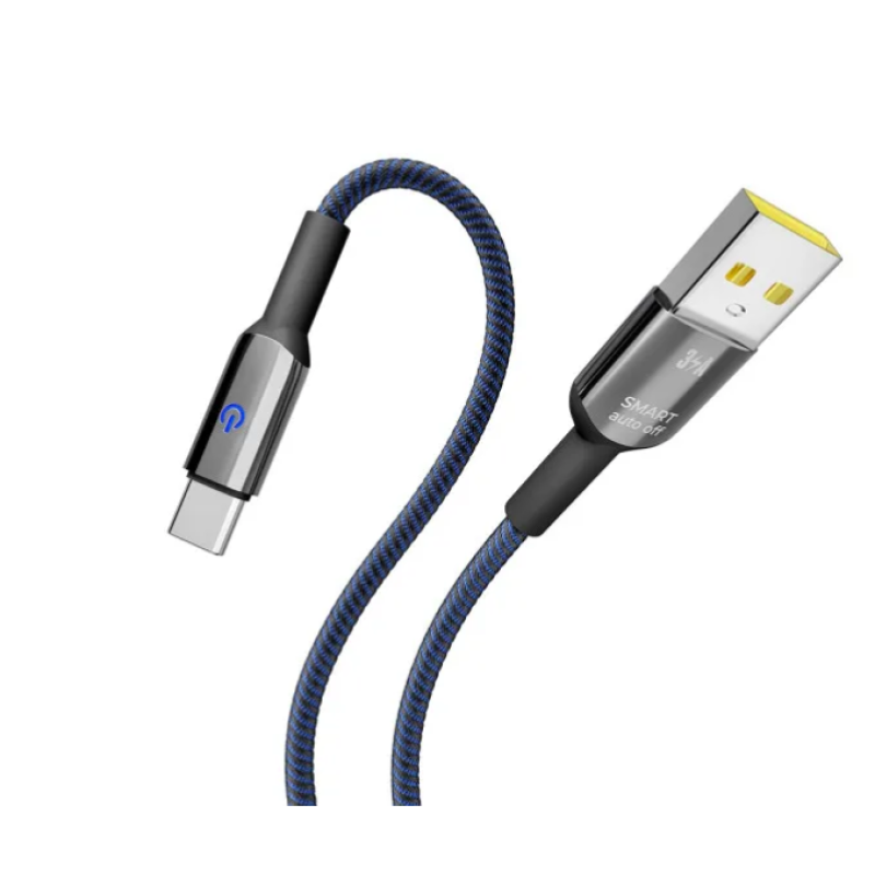 Кабель USB-Type C YOKI EXTRA YK-SM31 3A 1.2m Black
