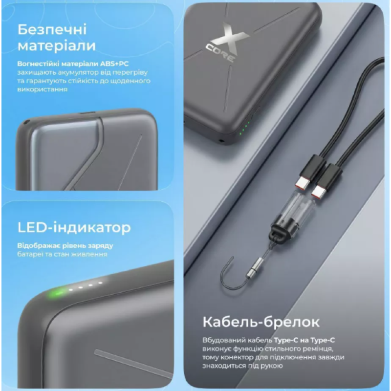 Power Bank Proove X-Core 22.5W 10000mAh Silver