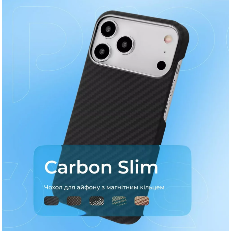 Чохол Proove Carbon Slim with Magnetic Ring iPhone 15 Pro Max Black
