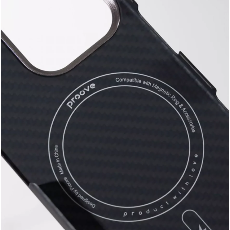 Чохол Proove Carbon Slim with Magnetic Ring iPhone 15 Pro Max Black