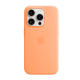 Чохол Silicone Case Original with MagSafe з анімацією iPhone 15 Pro Помаранчевий (Sorbet)