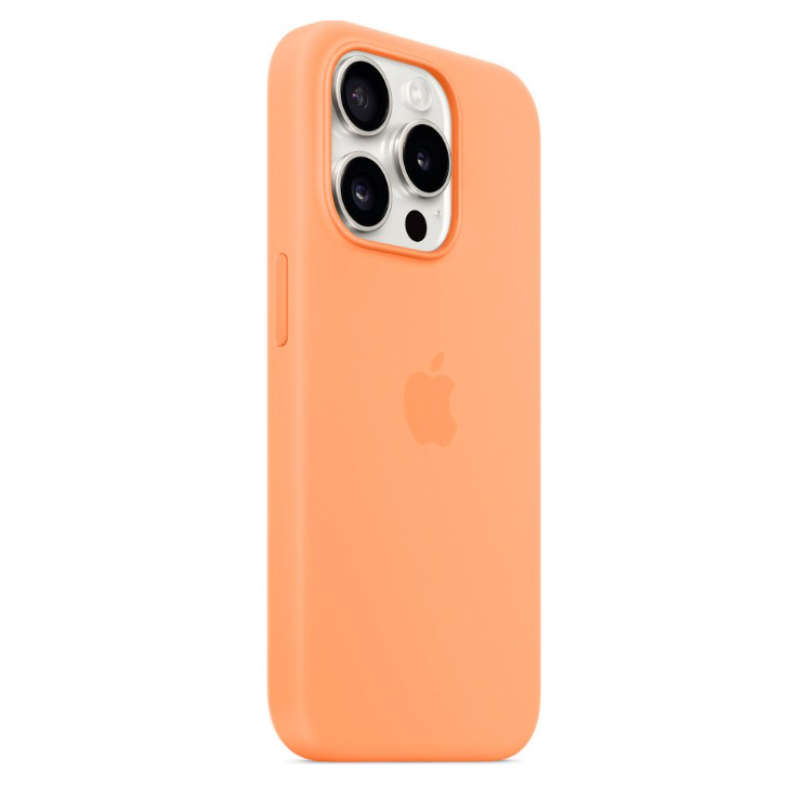 Чохол Silicone Case Original with MagSafe з анімацією iPhone 15 Pro Помаранчевий (Sorbet)