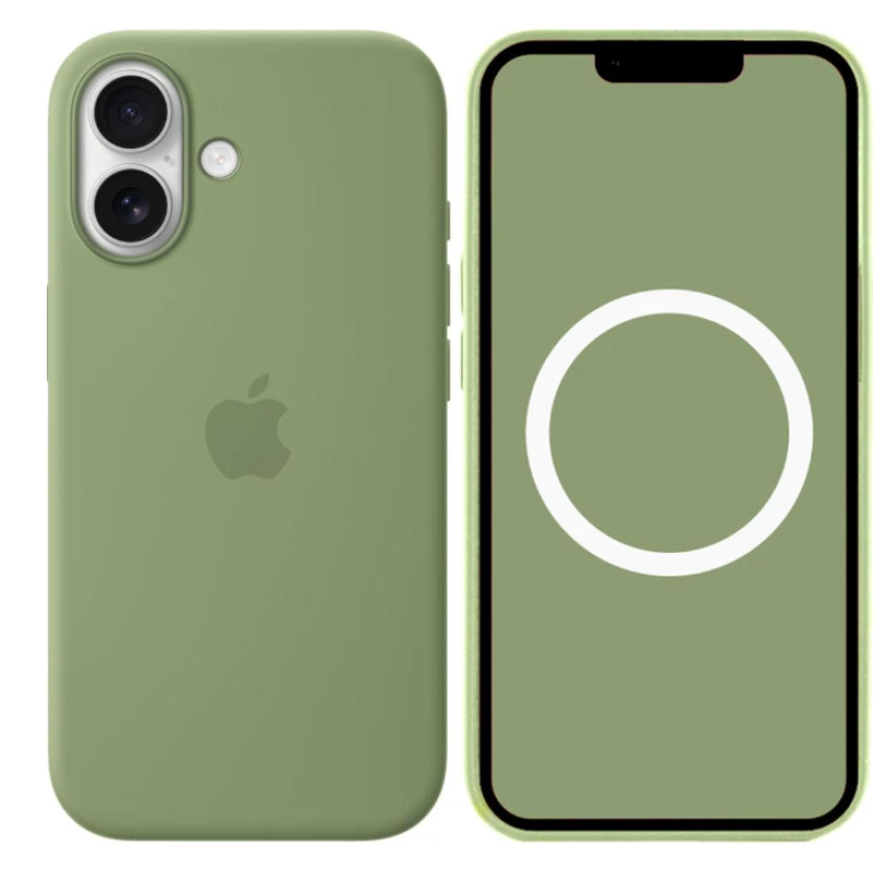 Чохол Silicone Case Original with MagSafe з анімацією iPhone 17 Зелений (Light Moss)