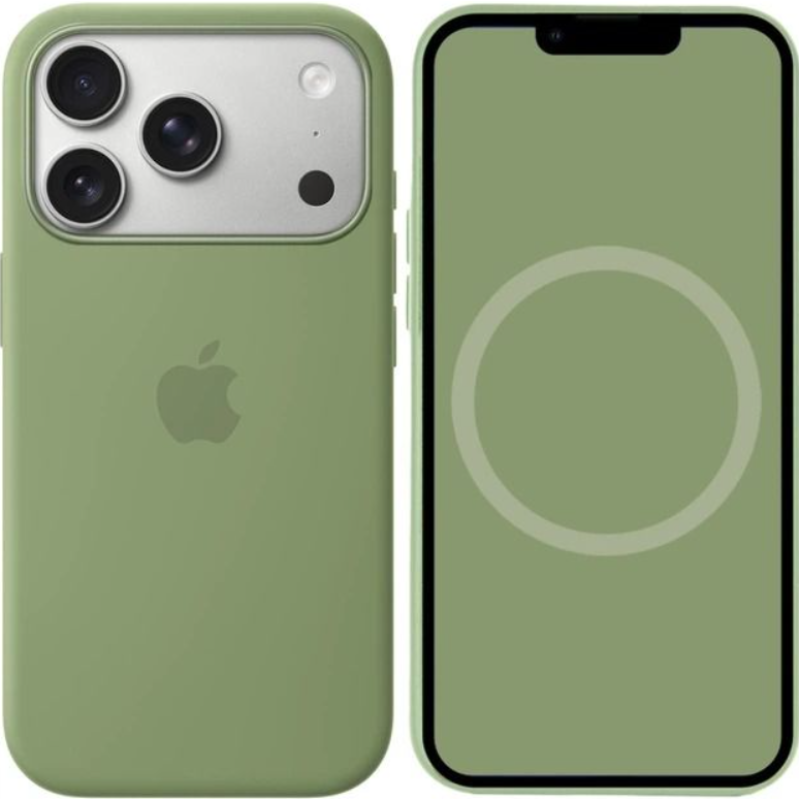 Чохол Silicone Case Original with MagSafe з анімацією iPhone 17 Pro Max Зелений (Light Moss)