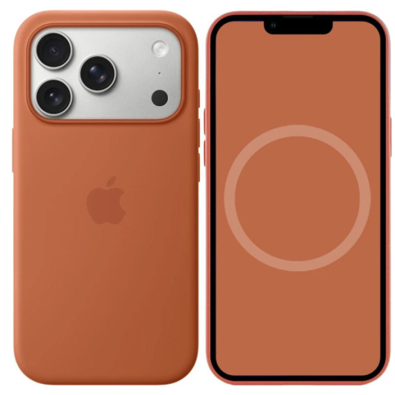 Чохол Silicone Case Original with MagSafe з анімацією iPhone 17 Pro Max Коричневий (Terra Cotta)