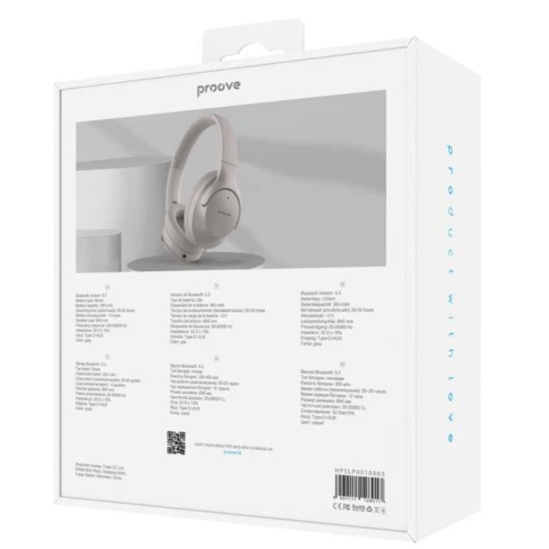 Навушники Bluetooth Proove Silence Plus ANC Gray