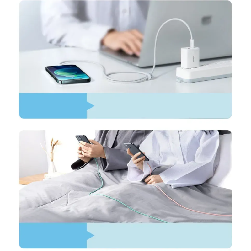 Кабель USB-C to Lightning Baseus Dynamic Series 20W 1m Белый