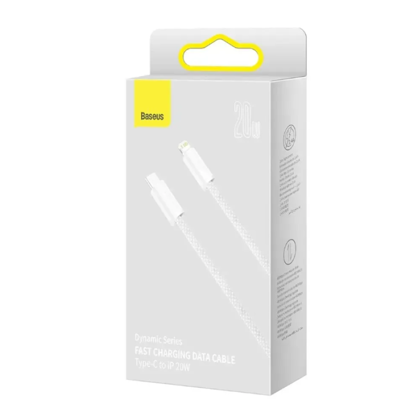 Кабель USB-C to Lightning Baseus Dynamic Series 20W 1m Белый
