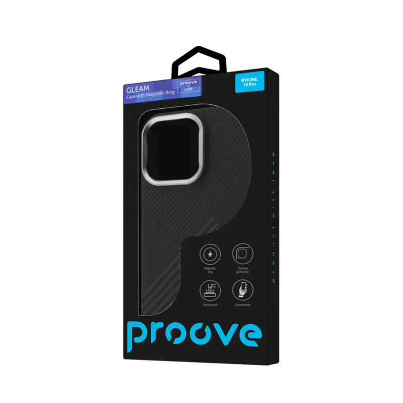 Чехол накладка Proove Gleam Case with Magnetic Ring iPhone 16 Pro Obsidian