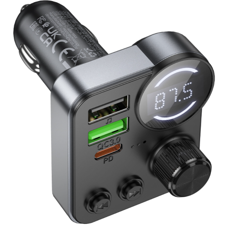 FM модулятор Hoco E86 Alegria PD30W+QC3.0