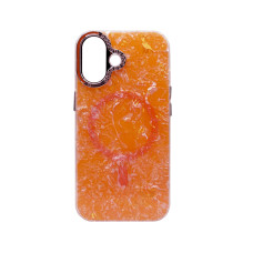 Чехол накладка Luxury Marble iPhone 17 Orange