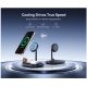 Беспроводная зарядная станция Baseus EnerFill FS41 3in1 Wireless Charging Stand with TEC Cooling 22.5W