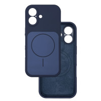 Чехол Silicone Case Vision MagSafe темно-синий iPhone 16