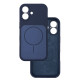 Чехол Silicone Case Vision MagSafe темно-синий iPhone 16