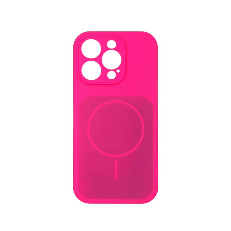 Чехол Silicone Case Vision MagSafe фуксия iPhone 16 Pro