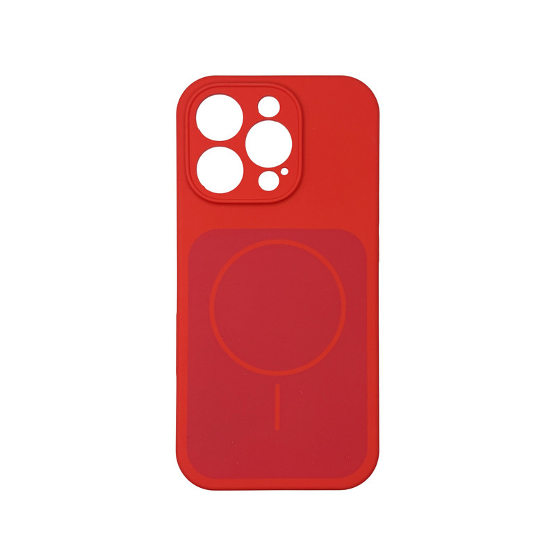 Чехол Silicone Case Vision MagSafe красный iPhone 16 Pro