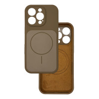 Чохол Silicone Case Vision MagSafe коричневий iPhone 16 Pro Max