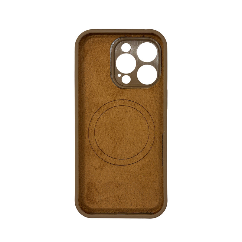 Чехол Silicone Case Vision MagSafe коричневый iPhone 16 Pro Max