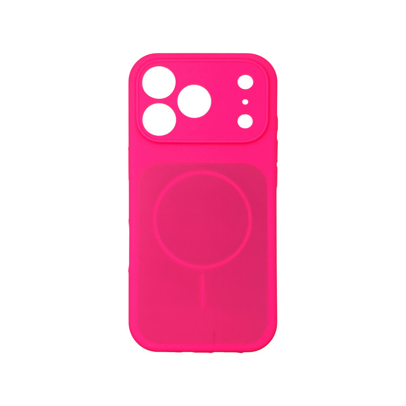 Чехол Silicone Case Vision MagSafe фуксия iPhone 17 Pro Max