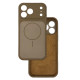 Чехол Silicone Case Vision MagSafe коричневый iPhone 17 Pro Max