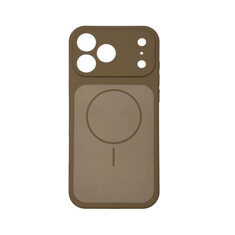 Чехол Silicone Case Vision MagSafe коричневый iPhone 17 Pro Max
