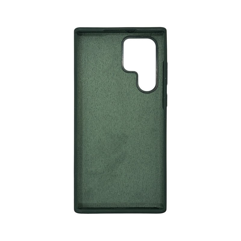 Чохол накладка Silicone Cover Soft Touch ЗК Samsung S22 Ultra Темно-зелений