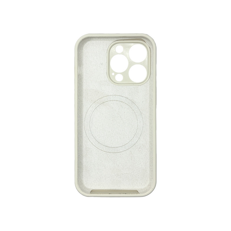 Чохол Silicone Case Vision MagSafe бежевий iPhone 14 Pro