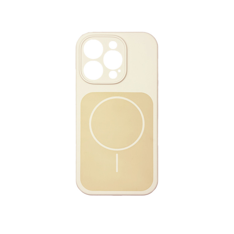 Чохол Silicone Case Vision MagSafe бежевий iPhone 14 Pro