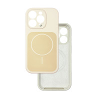 Чехол Silicone Case Vision MagSafe бежевый iPhone 14 Pro