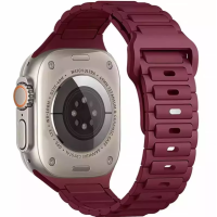 Силіконовий ремінець Defense Apple Watch 38/40/41/42mm(ser.10) (140-190mm) Wine red