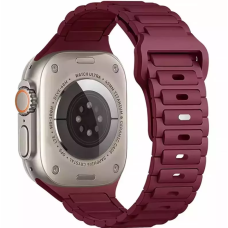 Силіконовий ремінець Defense Apple Watch 38/40/41/42mm(ser.10) (140-190mm) Wine red