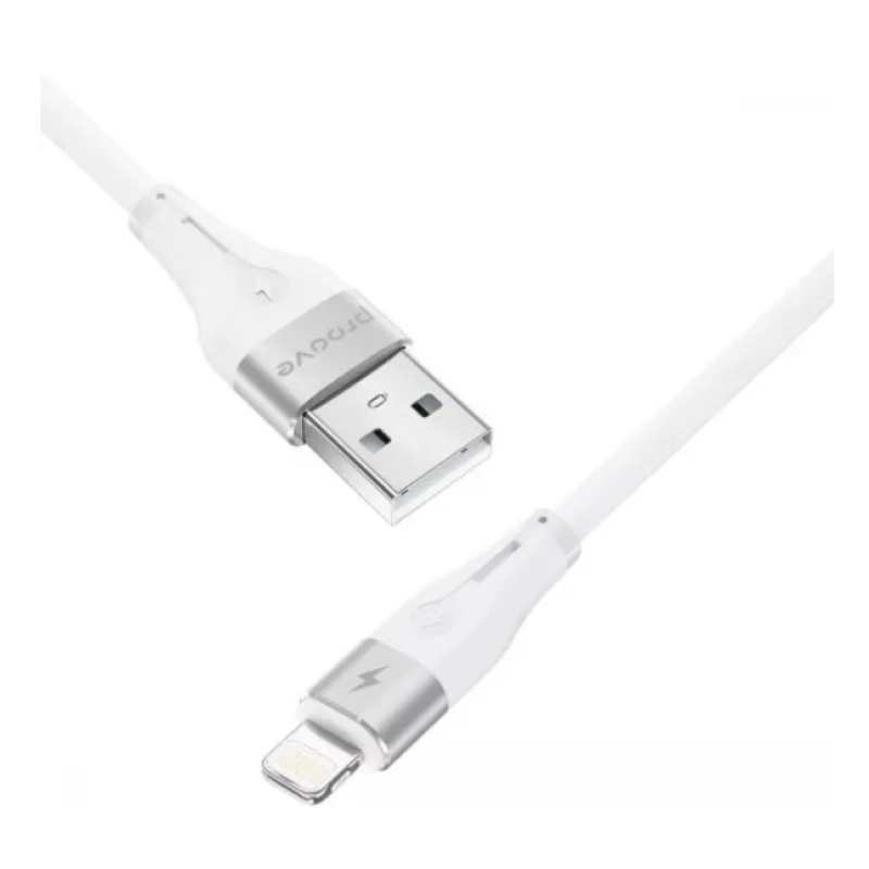 Кабель USB-Lightning Proove Soft Silicone 3A 1m White