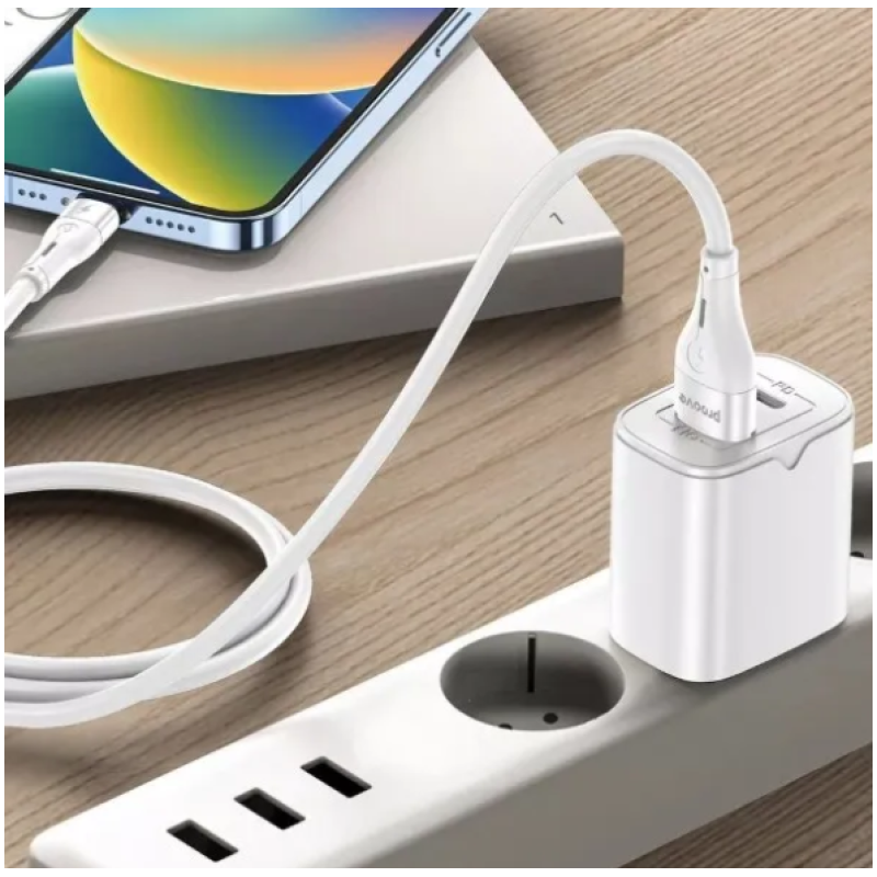 Кабель USB-Lightning Proove Soft Silicone 3A 1m White