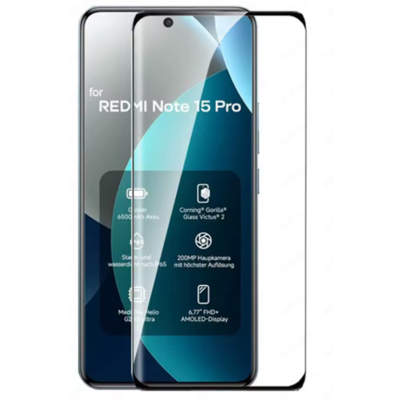 Захисне скло заокругле Xiaomi Redmi Note 15 Pro 4G Curved Glass